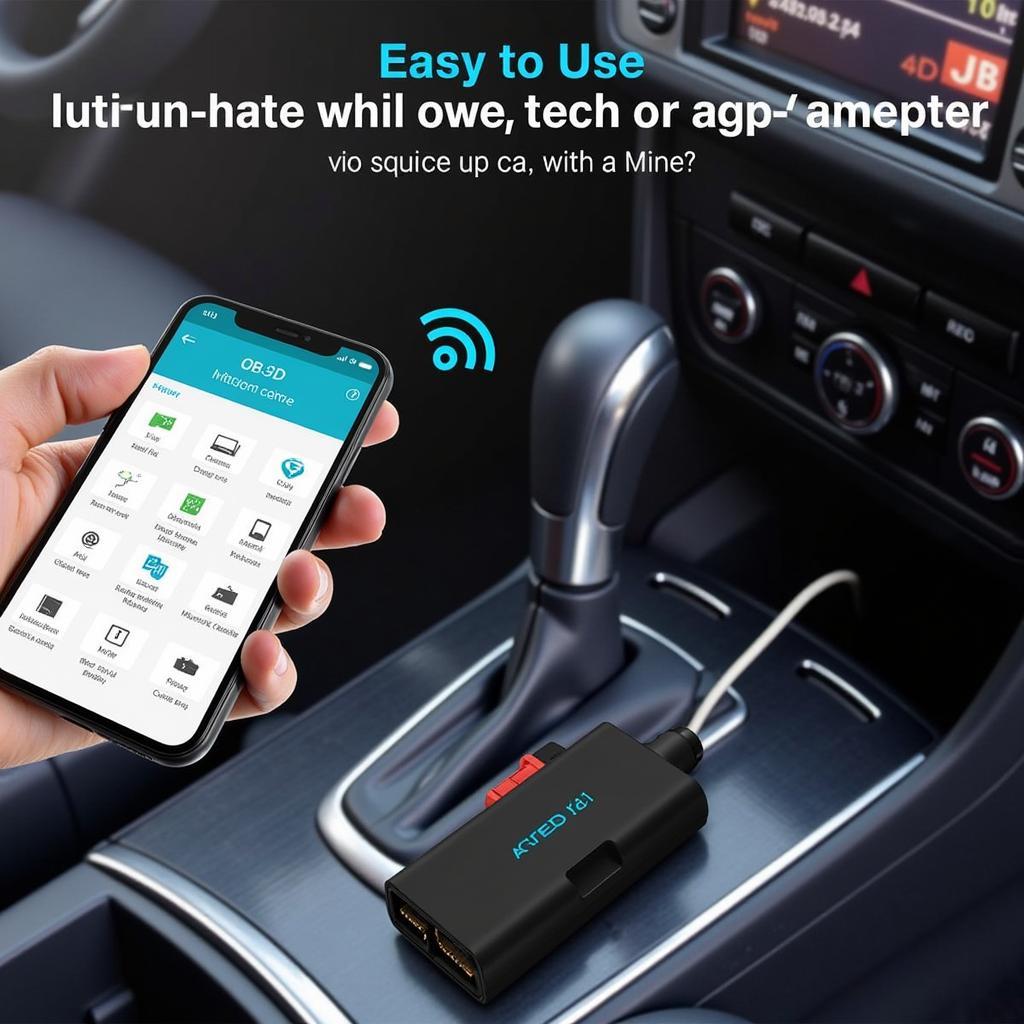 ELM327 WiFi OBD2 Adapter Connected to Smartphone