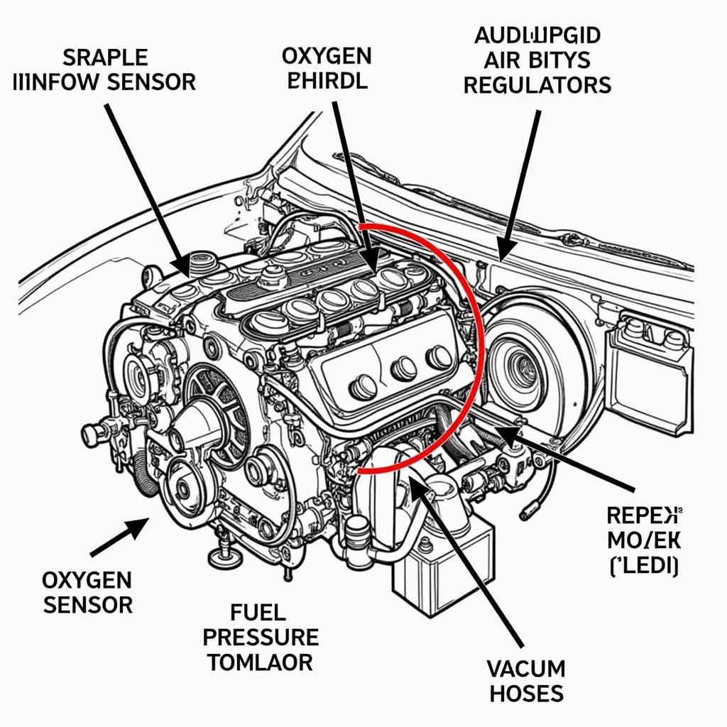 Car Engine Components Related to OBD2 Code P0172