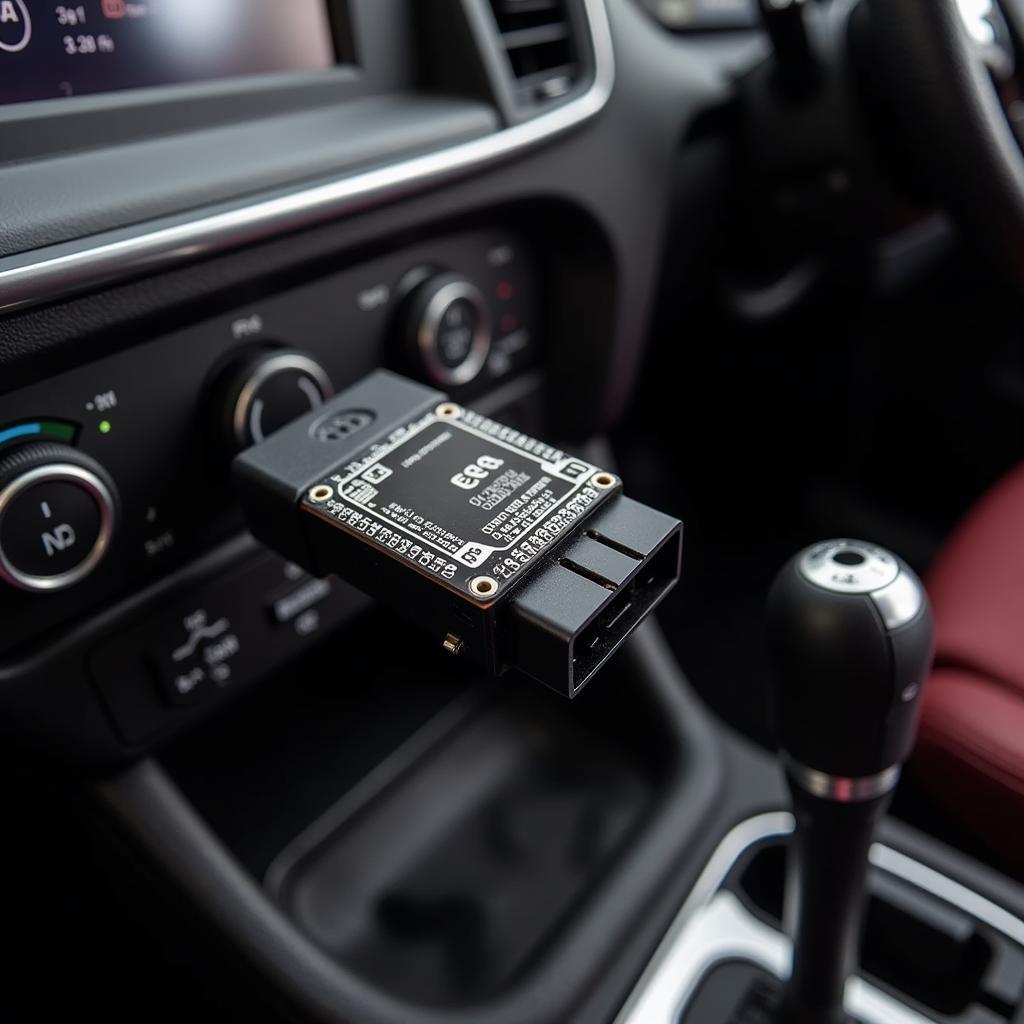 ESP32 OBD2 Reader Connected to Car