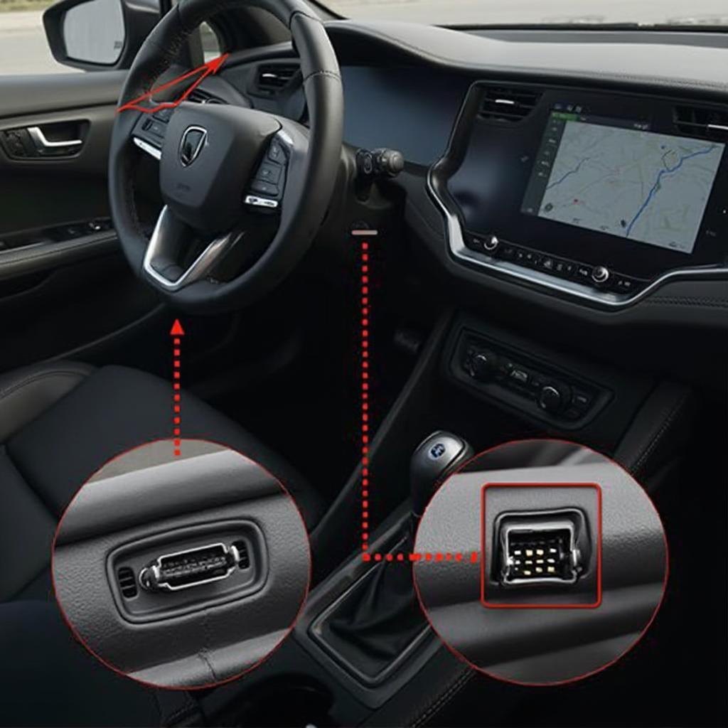 EV Car OBD2 Port Location