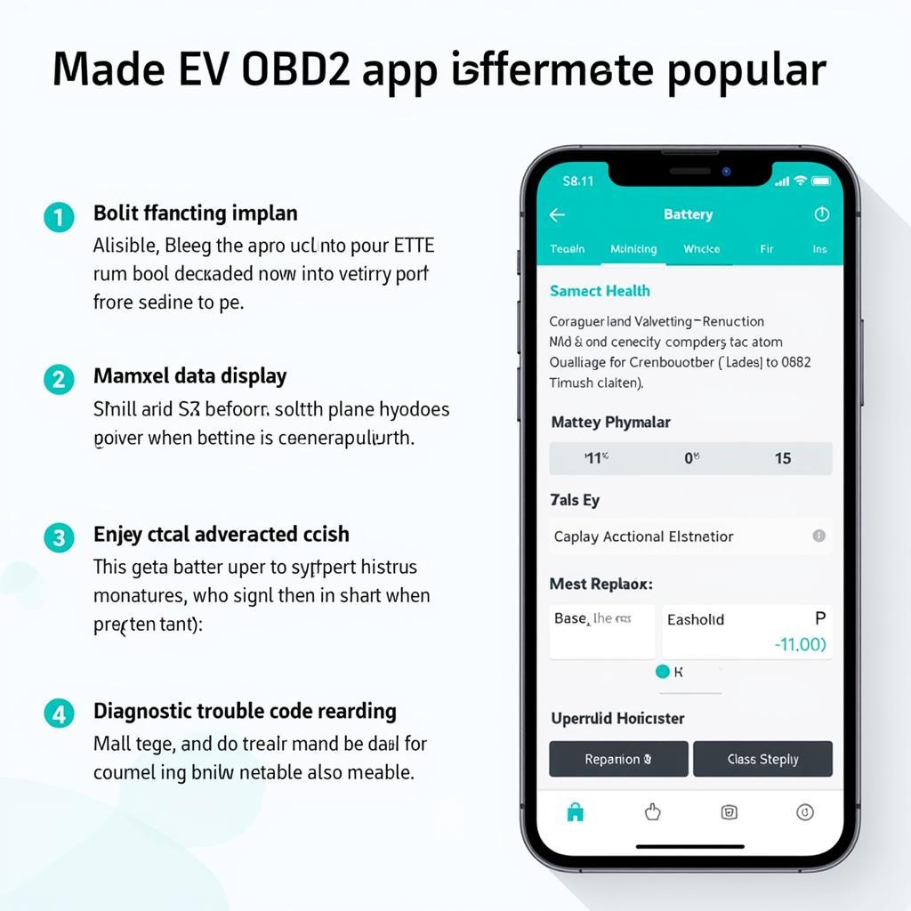 EV OBD2 App Interface