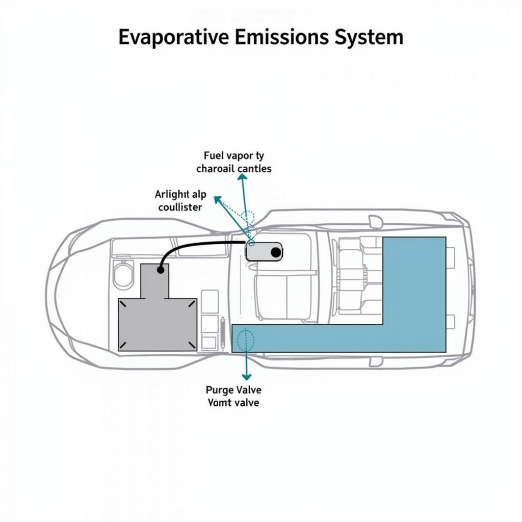 Diagram of an Evaporative Emissions System in a car