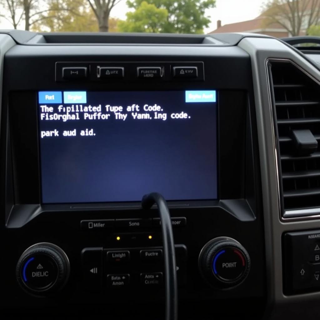 F150 OBD2 scanner diagnosing park aid error