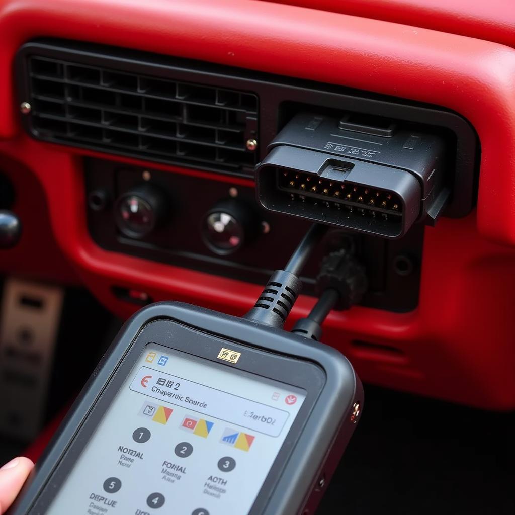 Ferrari 355 Connected to OBD2 Scanner