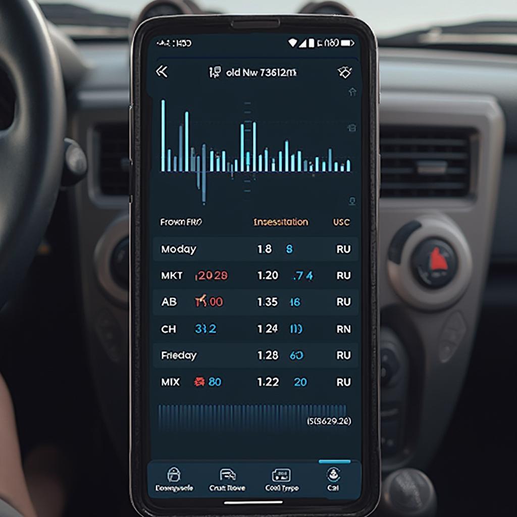 FJ Cruiser OBD2 App Interface on a Smartphone