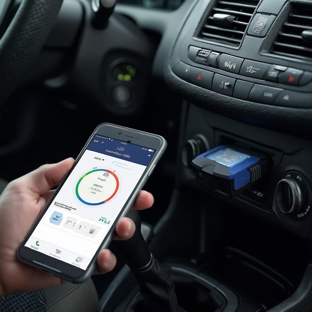 Ford Focus Bluetooth OBD2 Adapter in Use