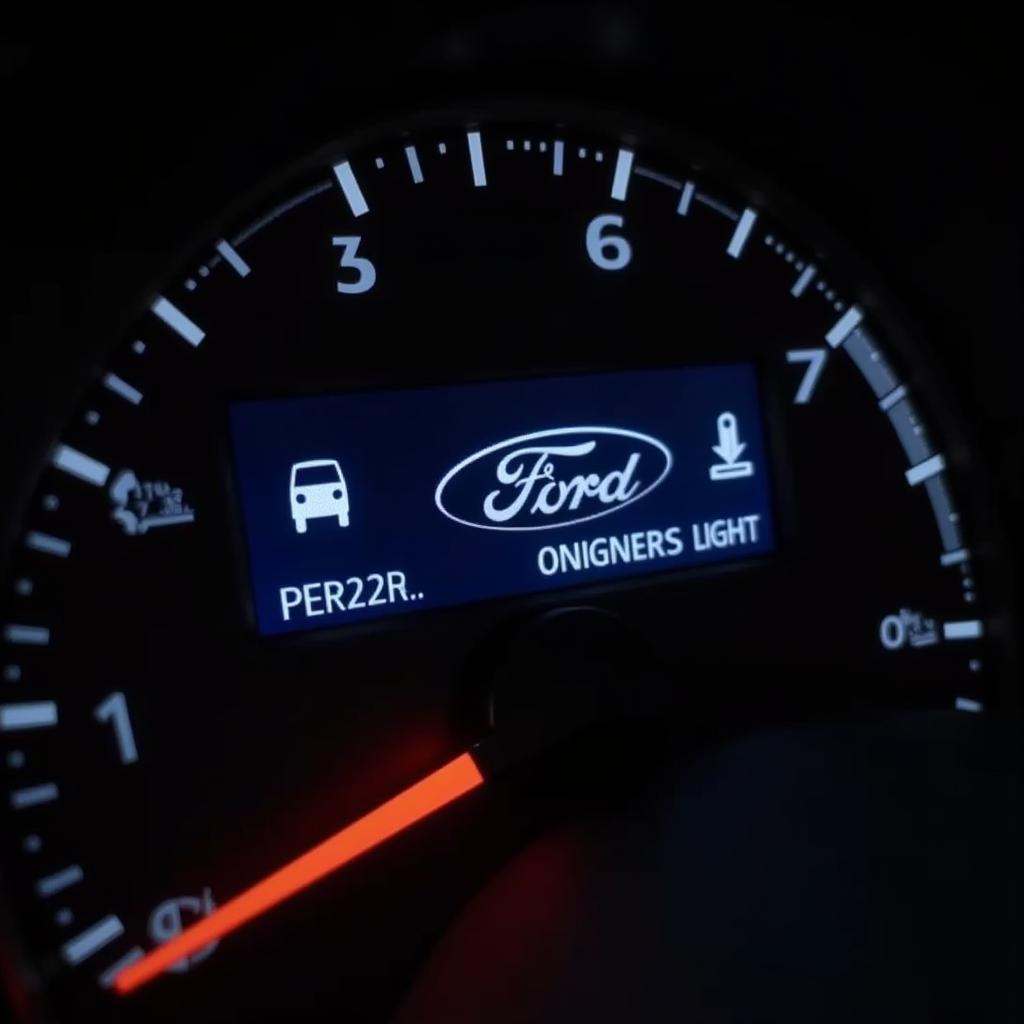 Ford Dashboard Showing Check Engine Light