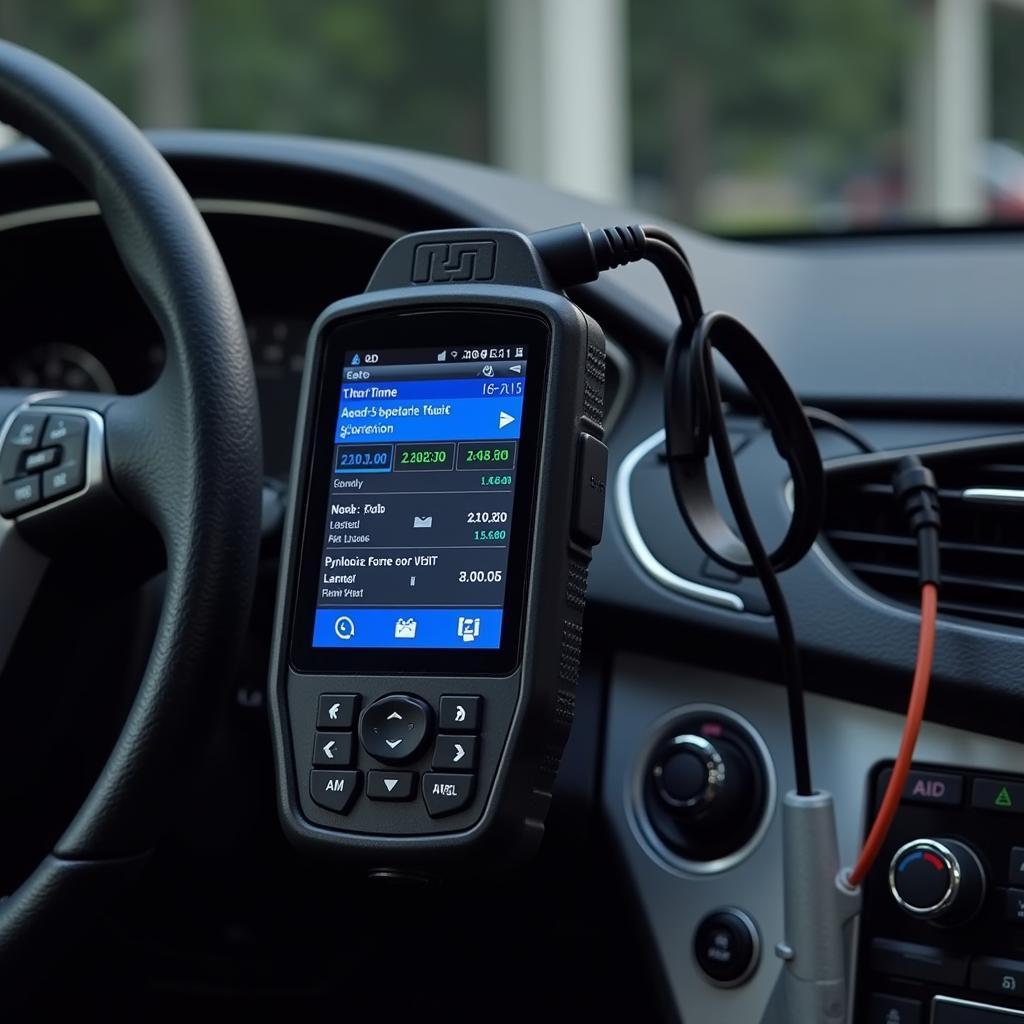 Ford OBD2 Scanner connected to a car's diagnostic port