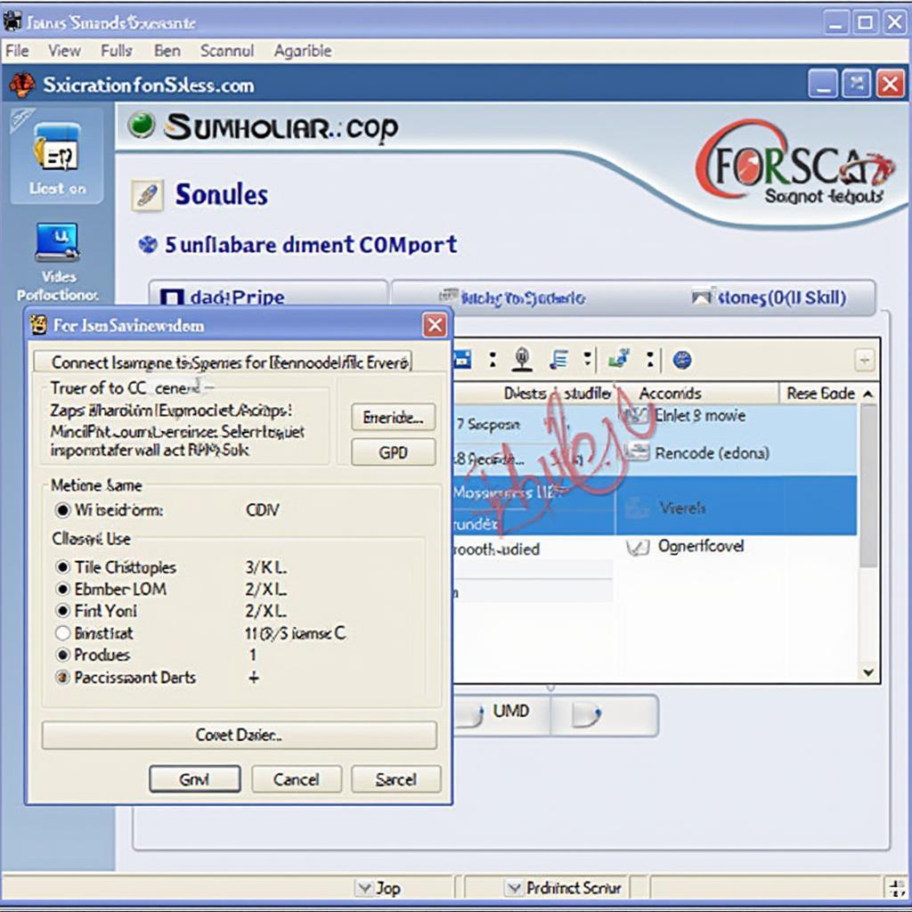 FORScan Software Interface on Windows XP