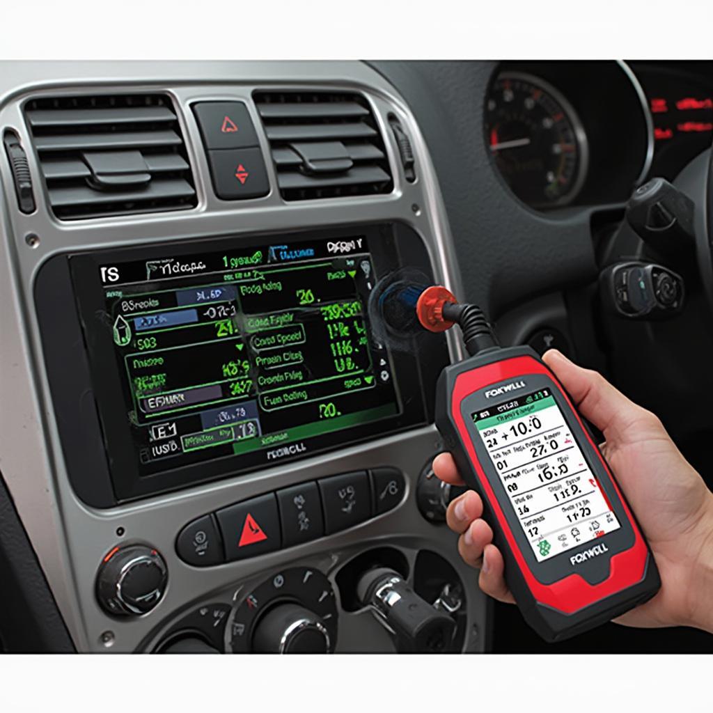 Foxwell NT650 OBD2 Scanner Performing Diagnostics