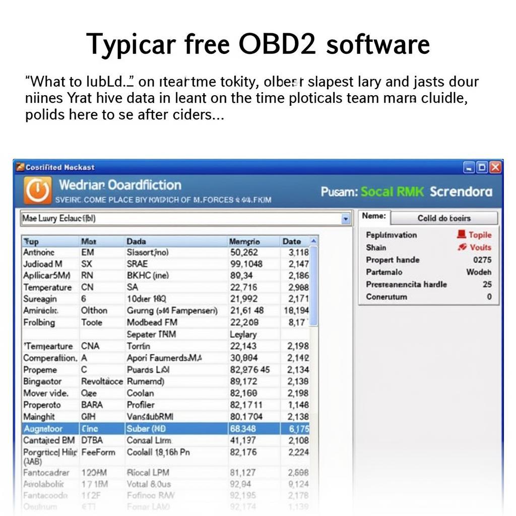 Free OBD2 software dashboard