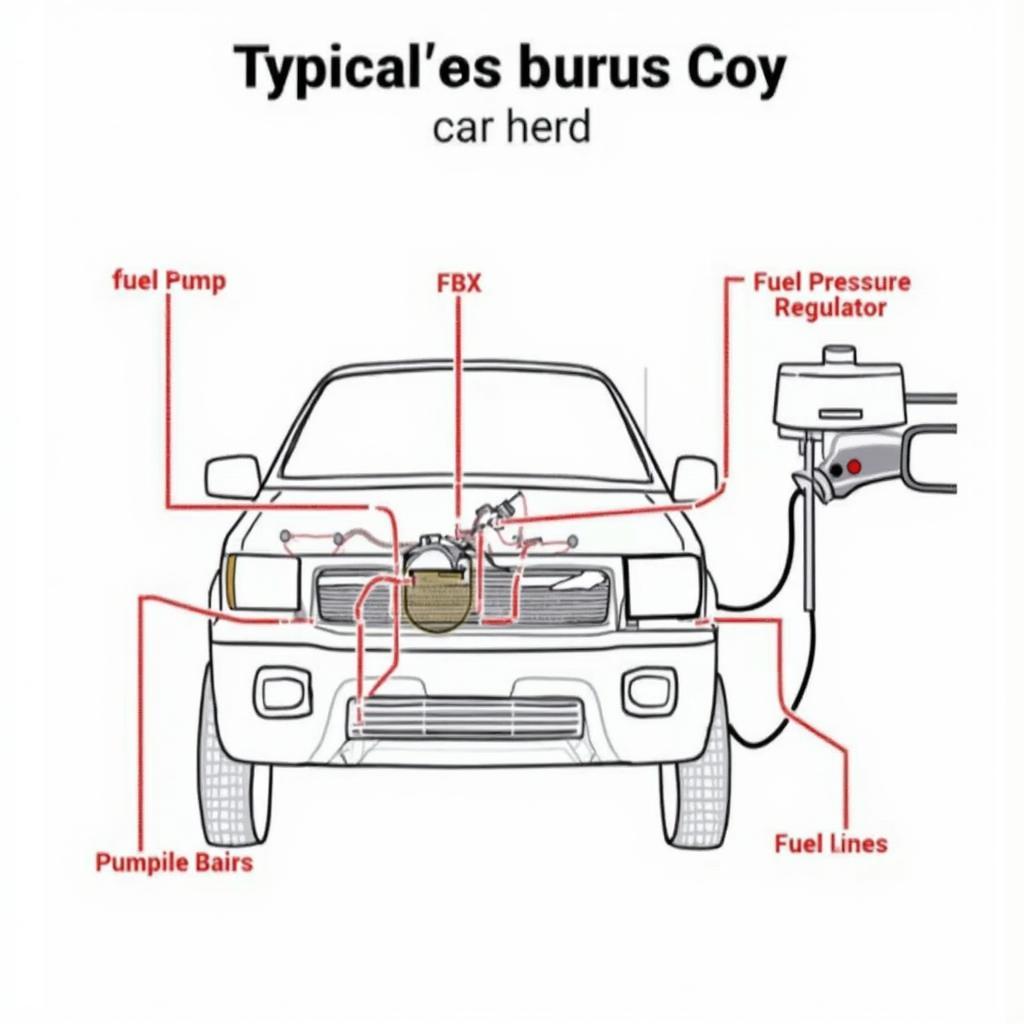 Diagram of Car Fuel System Components