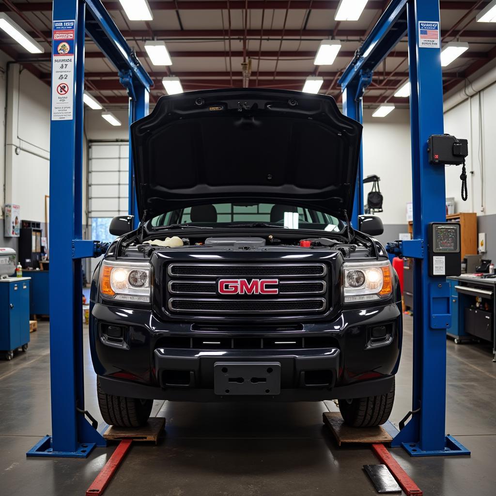 GM Vehicle on Diagnostic Lift