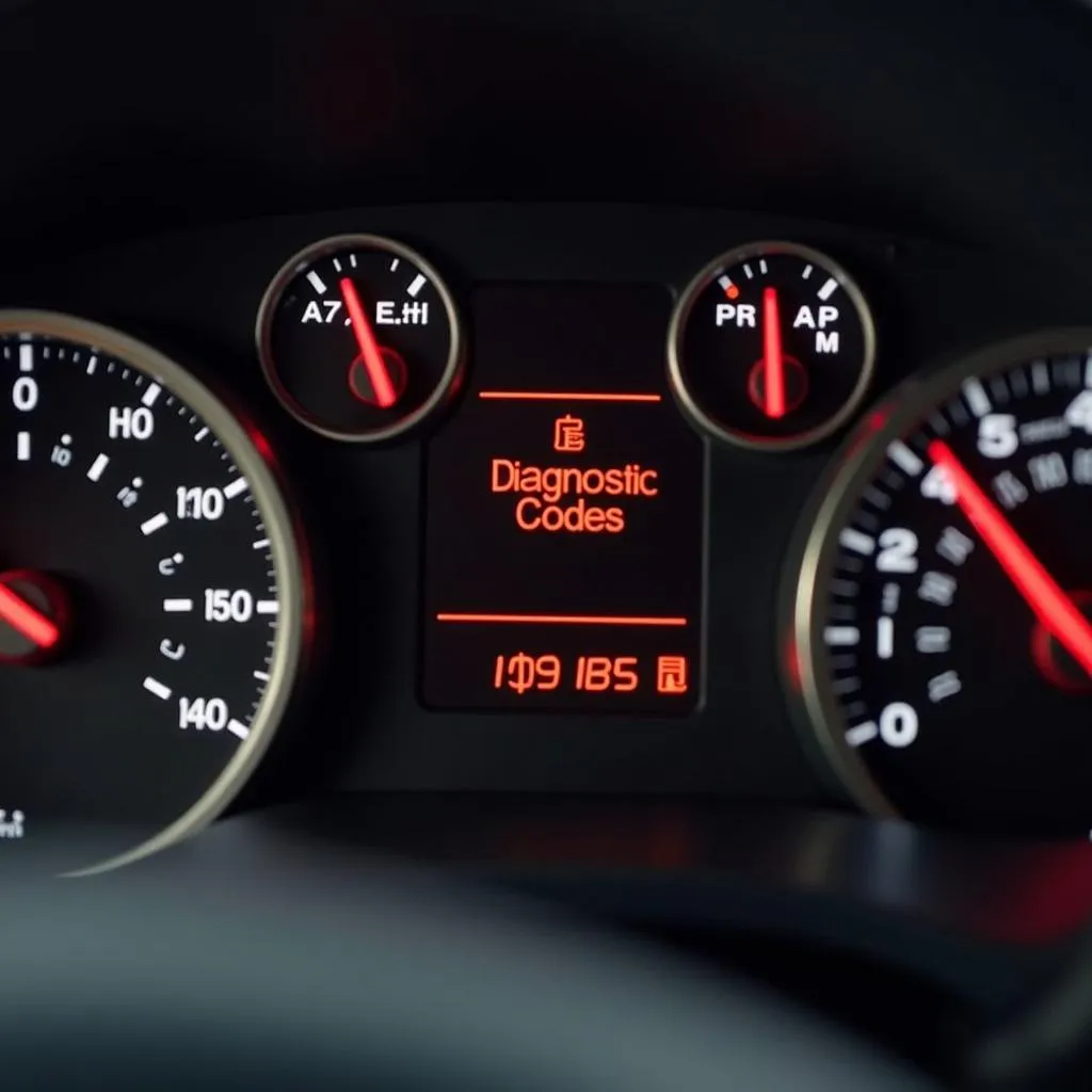 GMC Dashboard Displaying Codes