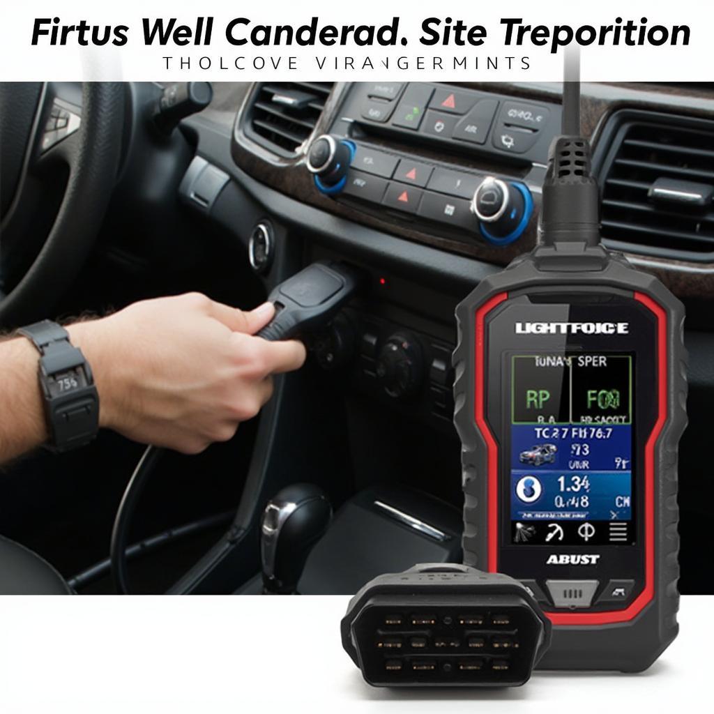 GPS OBD2 Scanner Connected to Car OBD Port