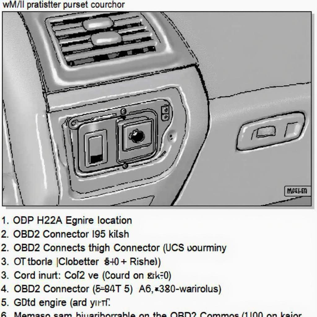 H22A OBD2 Connector Location