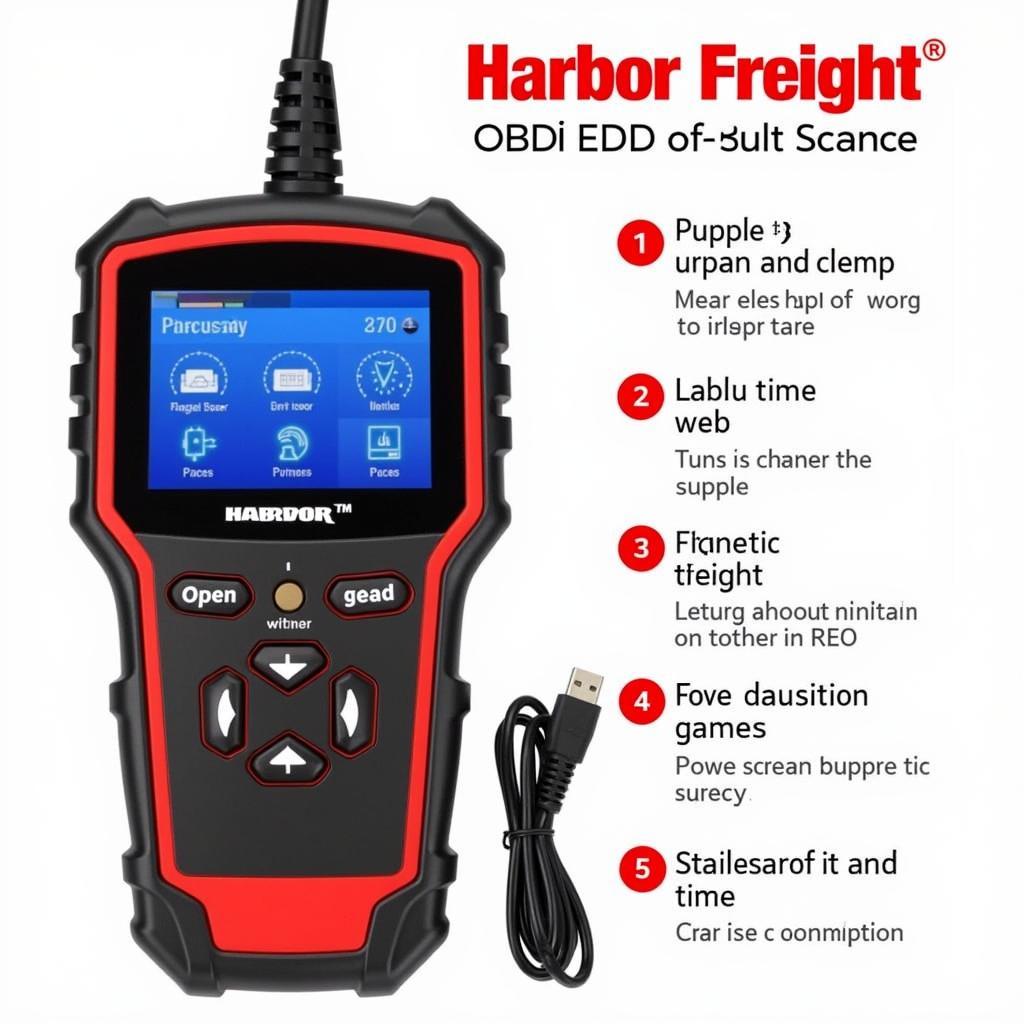 A Harbor Freight OBD2 scanner