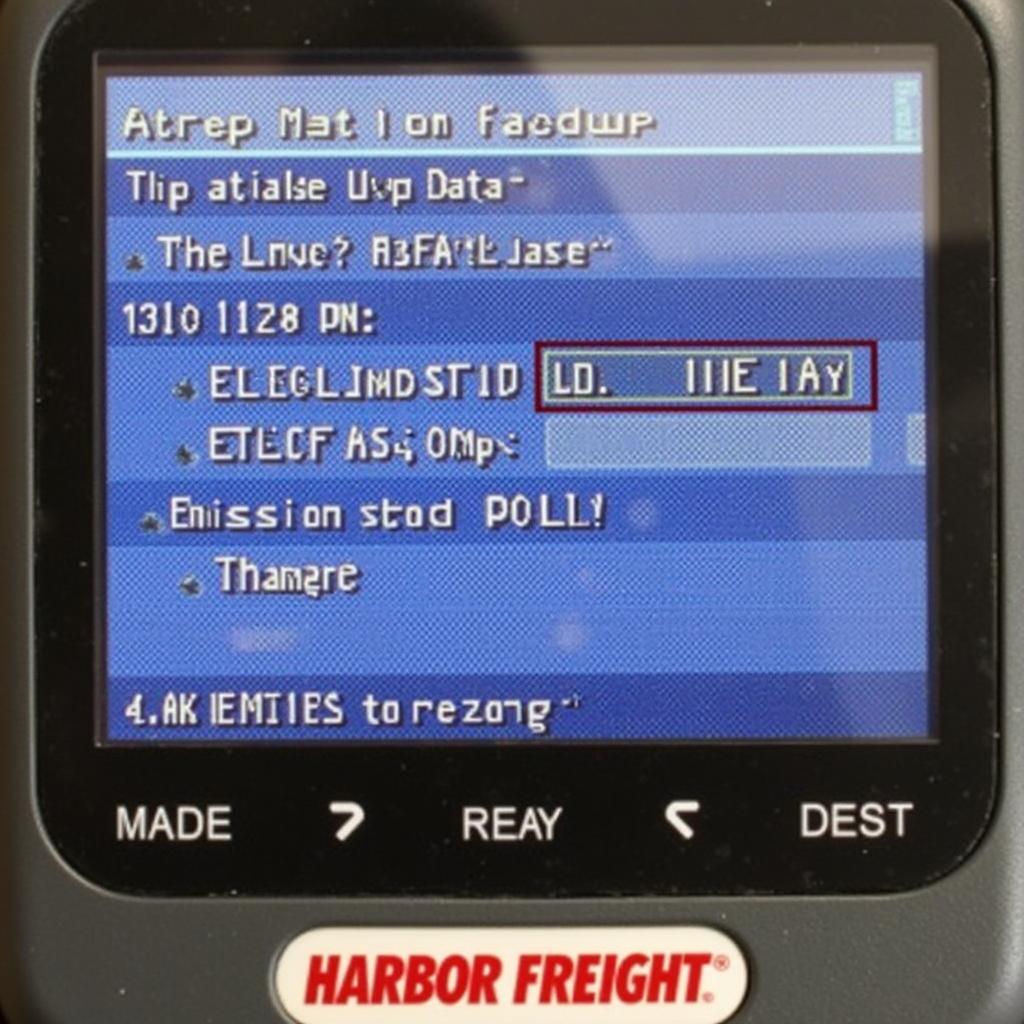 Harbor Freight OBD2 Scanner Functions