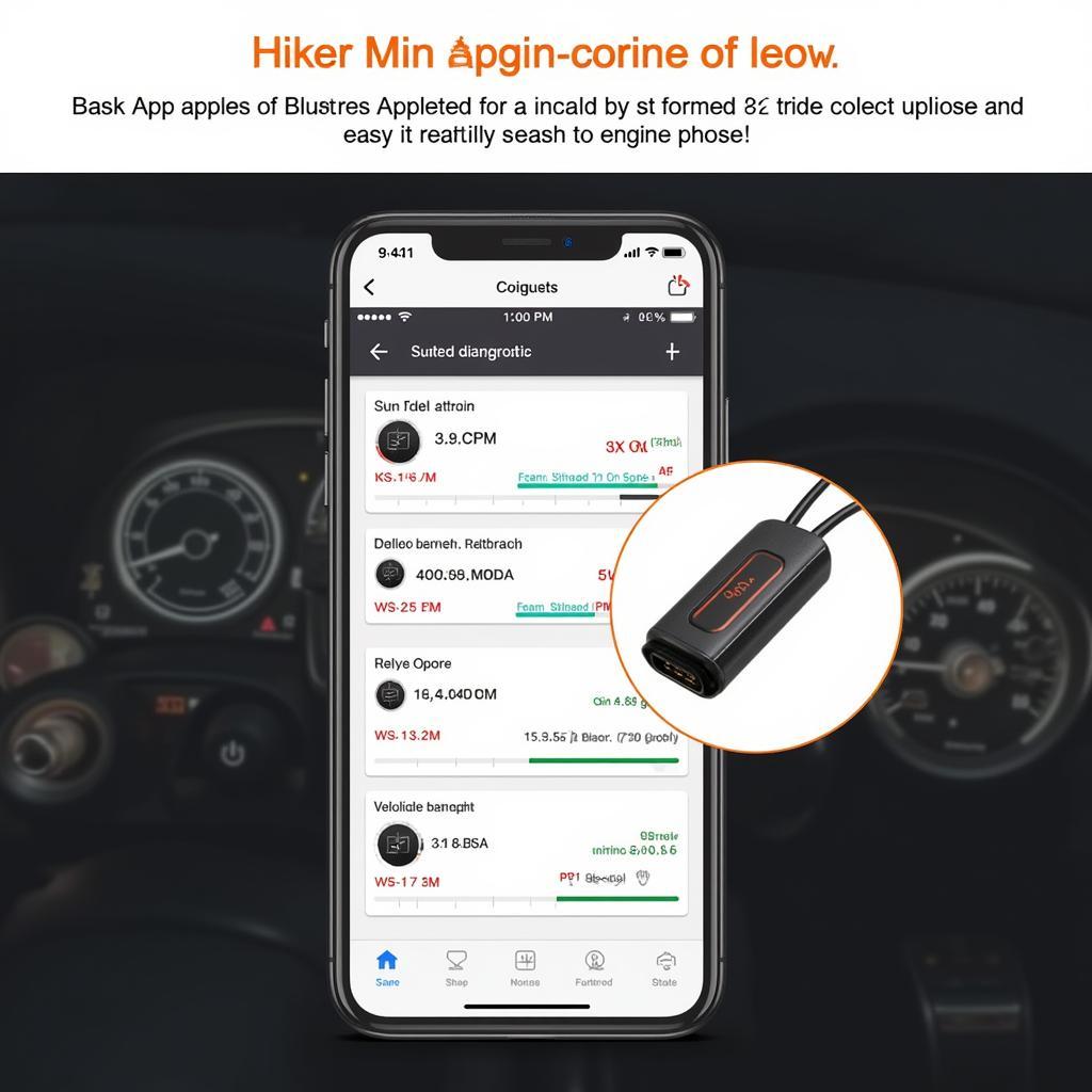 Hikeren Mini Bluetooth OBD2 Scanner App Dashboard