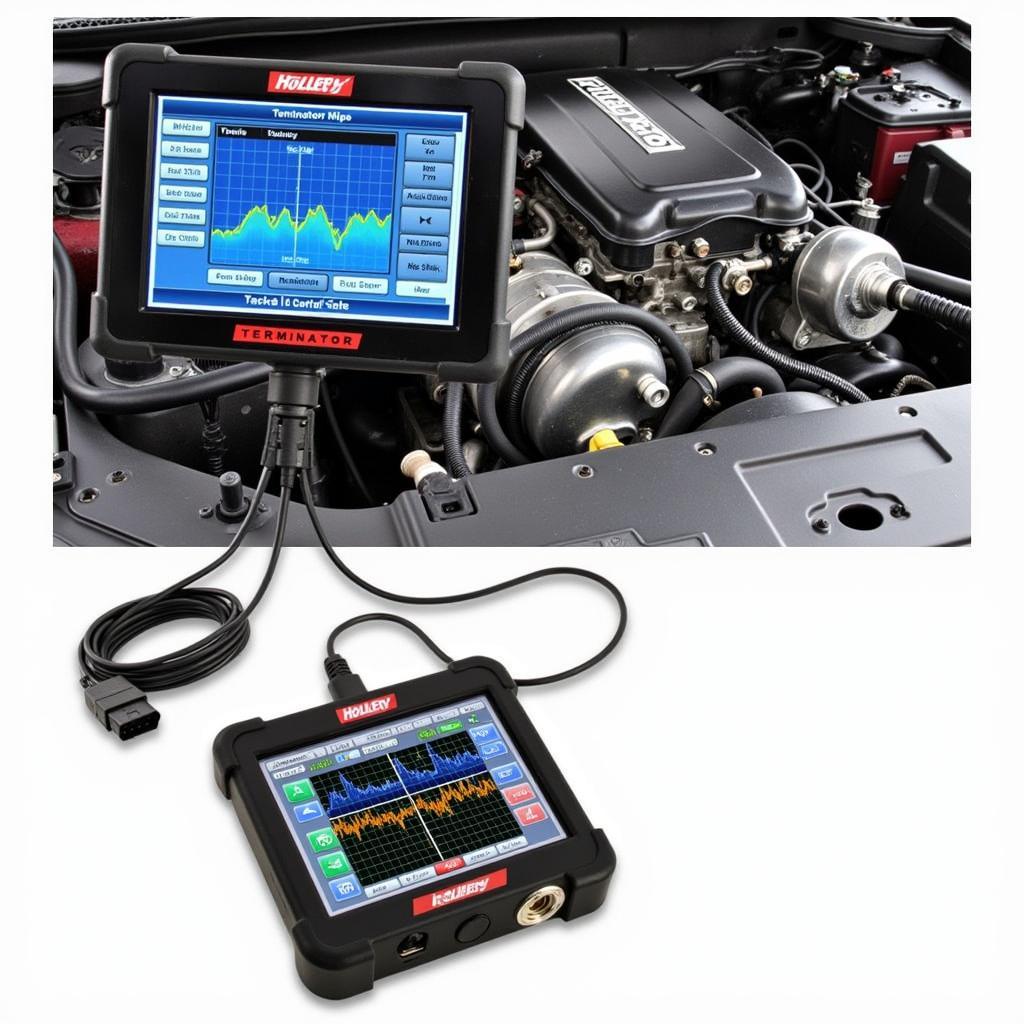 Holley Terminator X OBD2 Scanner in Use