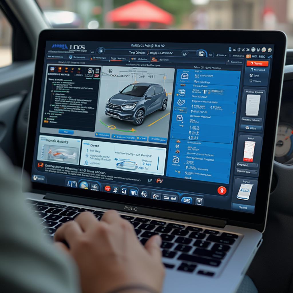 Honda HDS Software Interface on Laptop
