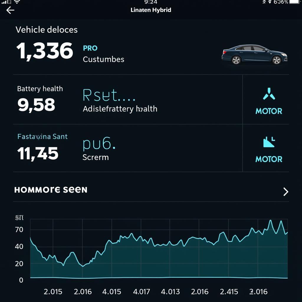 OBD2 App Displaying Hybrid Vehicle Data