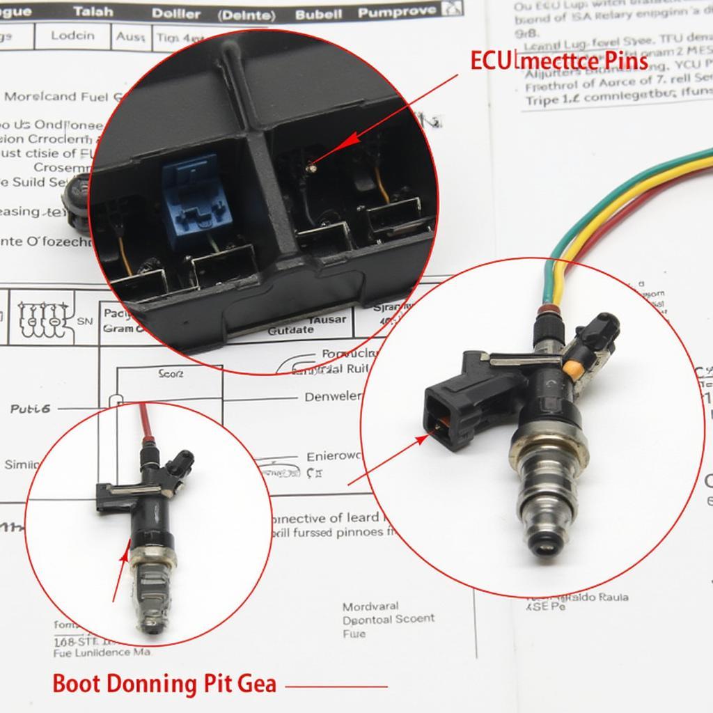 Identifying Components on a Honda OBD2 Injector Wiring Diagram