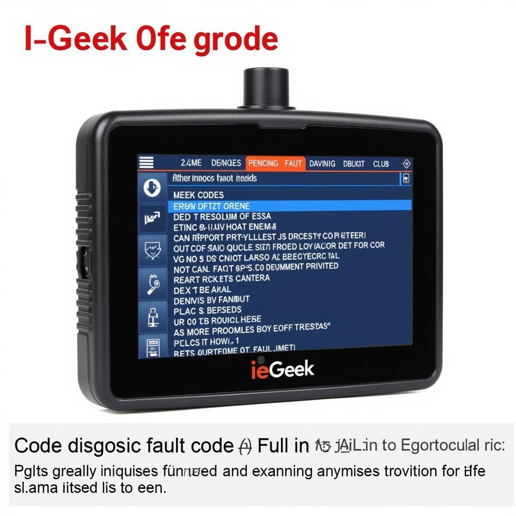 ieGeek OBD2 Scanner Displaying Codes