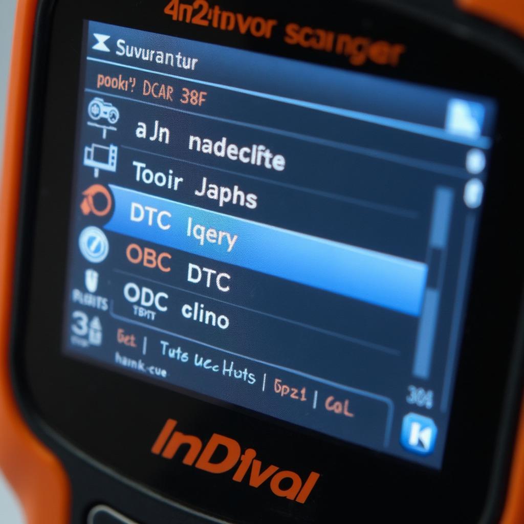 indrive obd2 scanner screen displaying diagnostic trouble codes (DTCs)