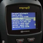 Innova 3040 screen displaying engine trouble codes