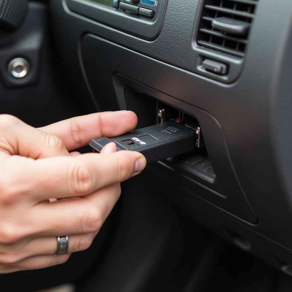 Inspecting the OBD2 Port of a Saab