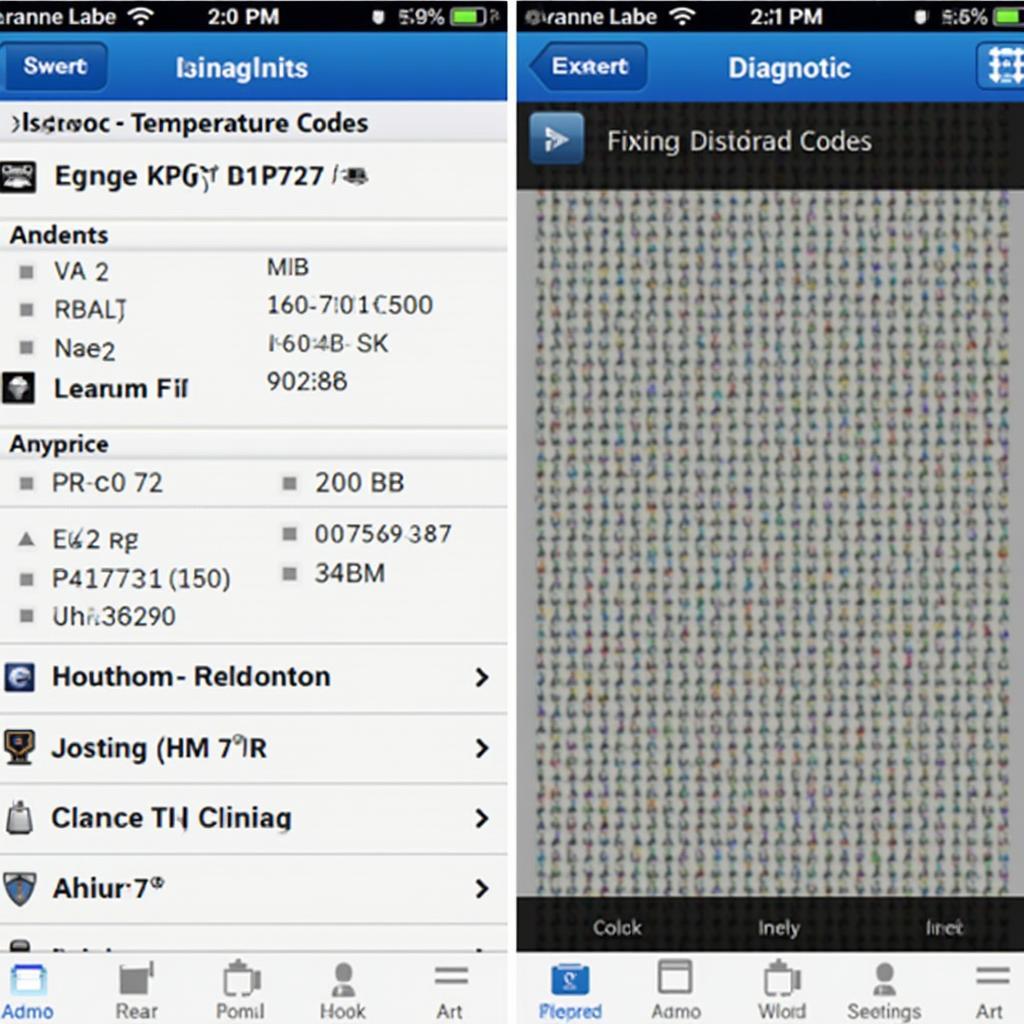 iOS OBD2 Scanner App Interface