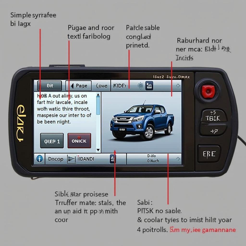 Isuzu DMax OBD2 Code Reader Display