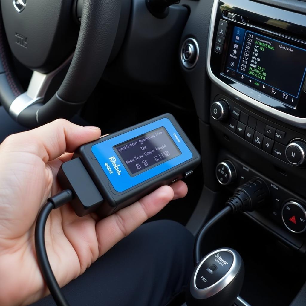 iWave OBD2 Scanner Connected to a Car