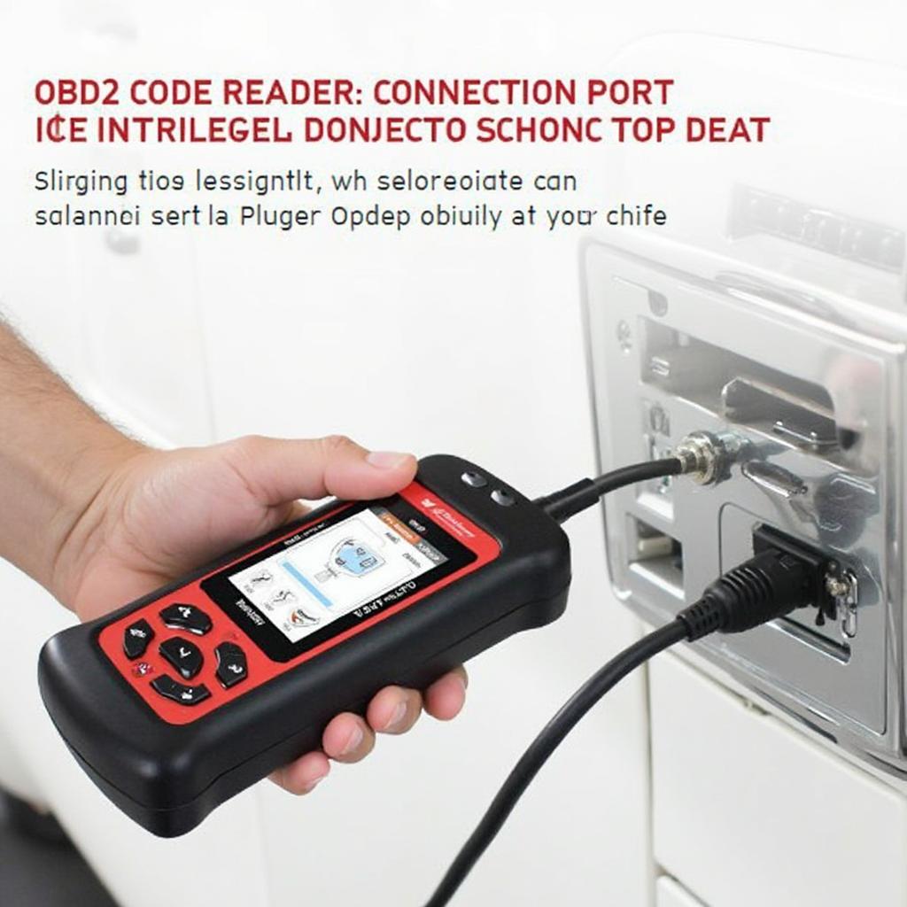 JDiag JD101 OBD2 Code Reader Connected to OBD2 Port