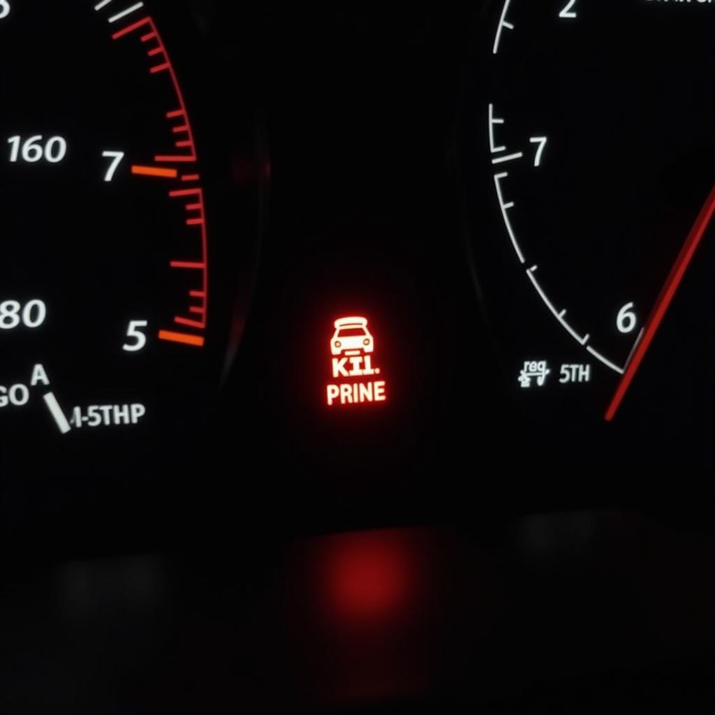 Kia Rondo Dashboard with Check Engine Light