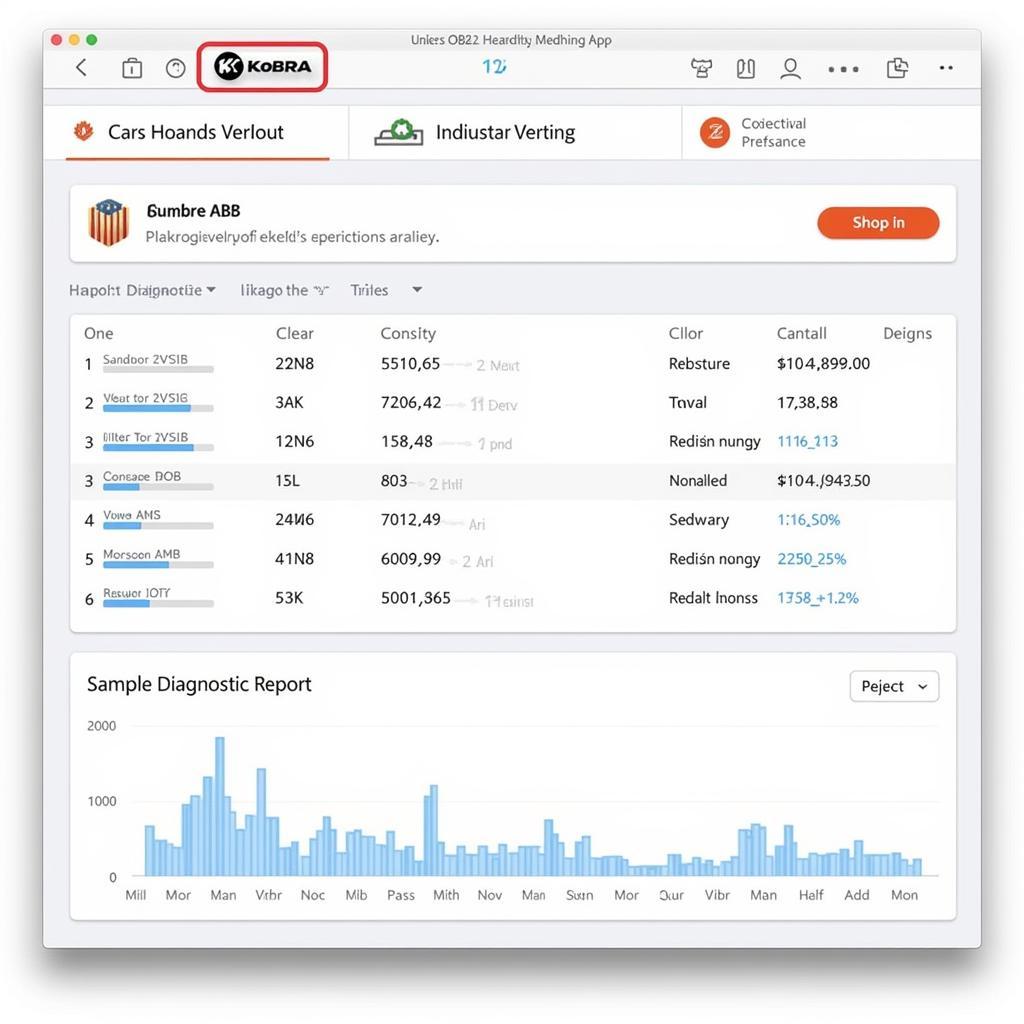 Kobra OBD2 Scanner App Interface