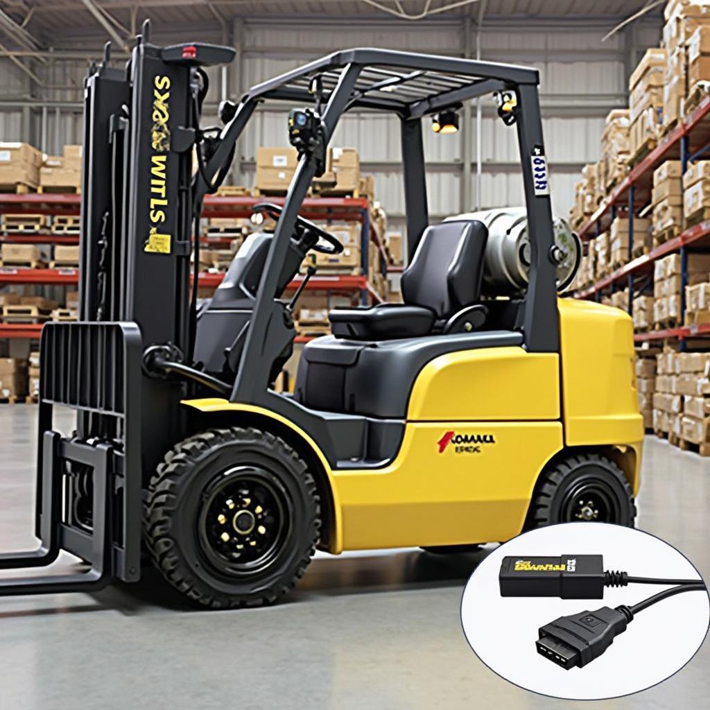 Komatsu forklift OBD2 adapter connection