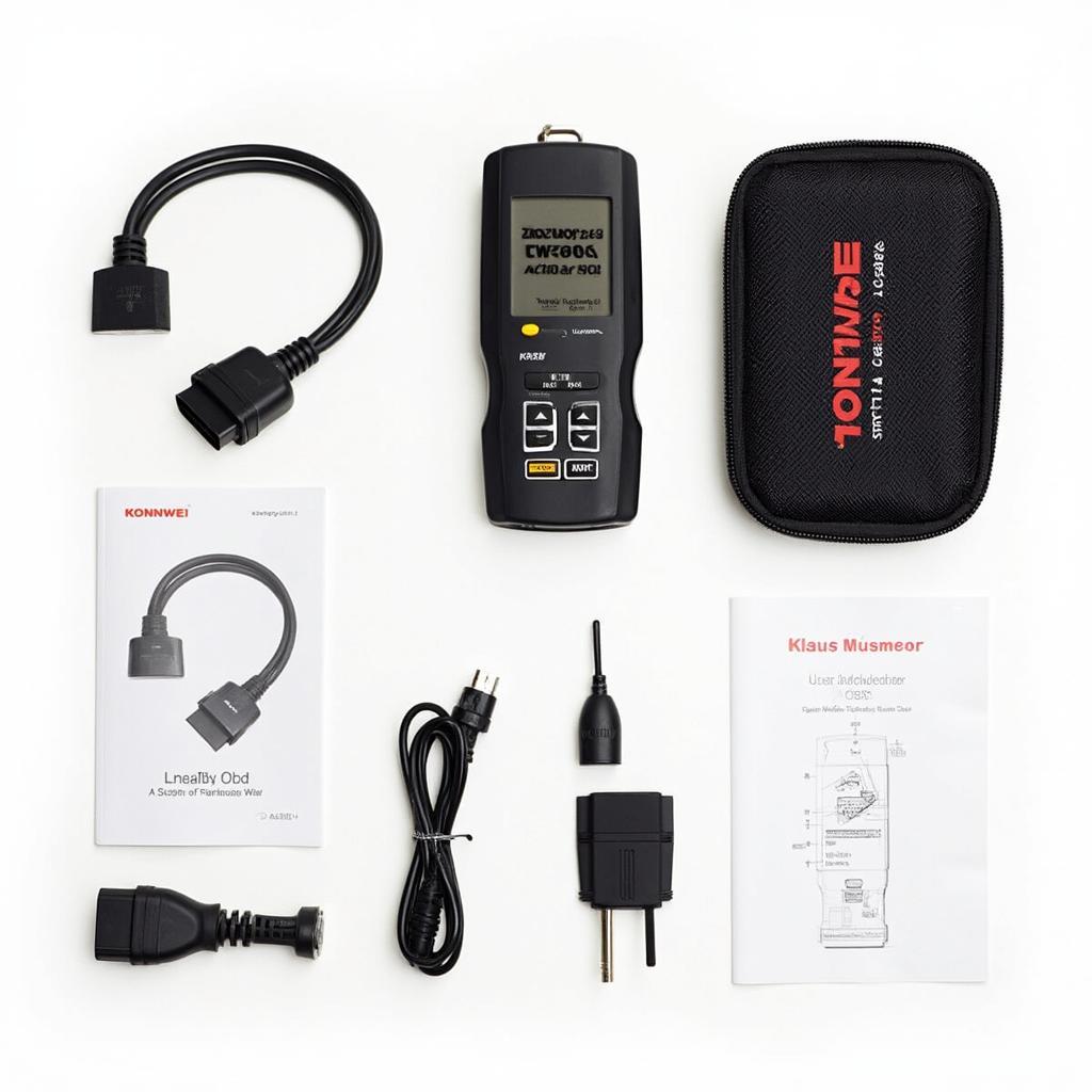 KONNWEI KW590 OBD2 Scanner Package Contents