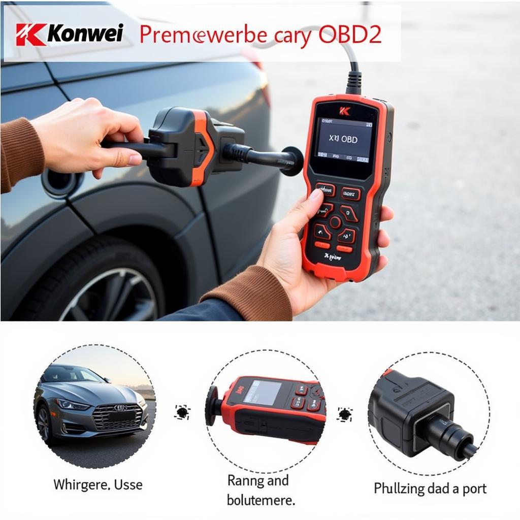 Konnwei KW808 OBD2 Port Connection