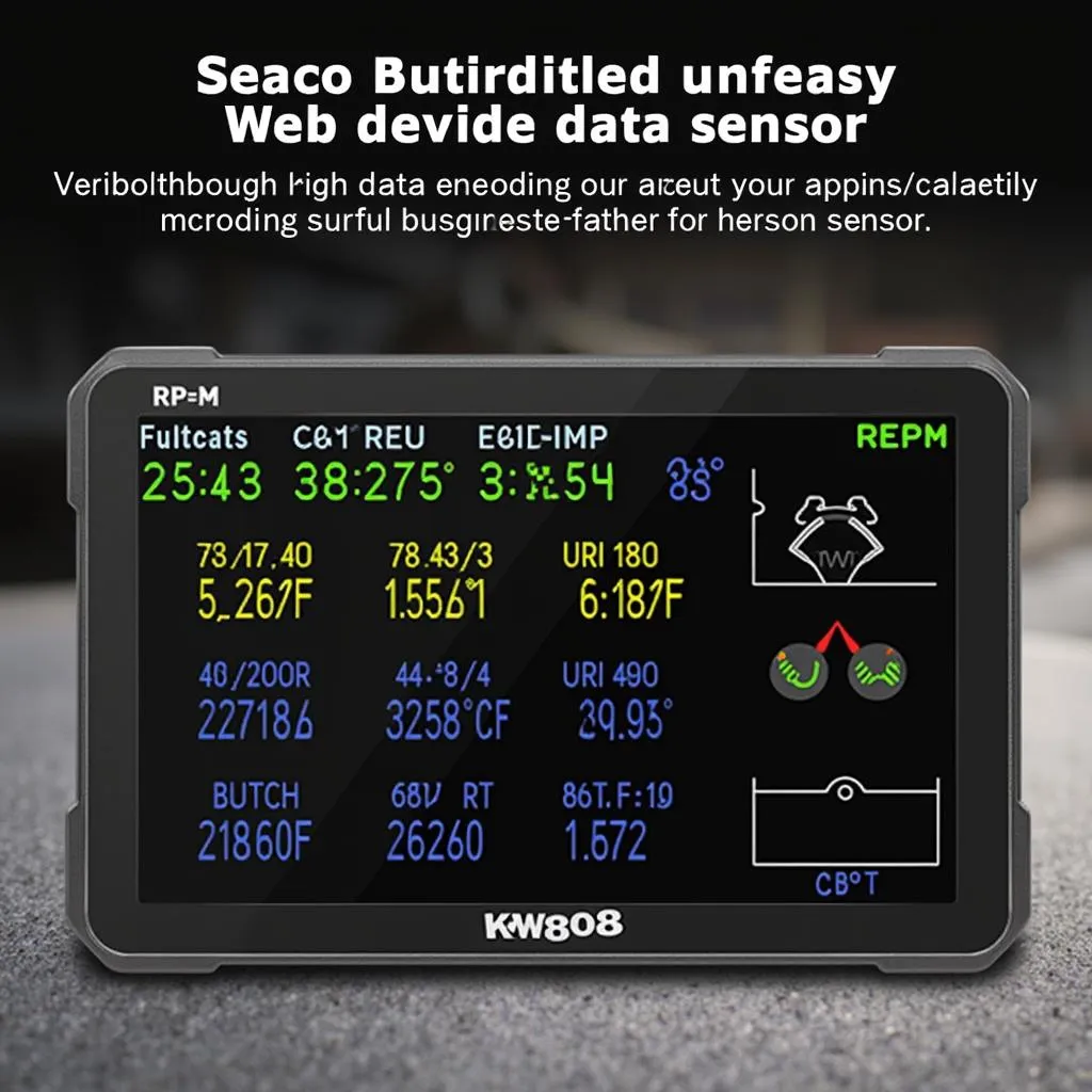 KW808 Scanner Displaying Live Data Stream