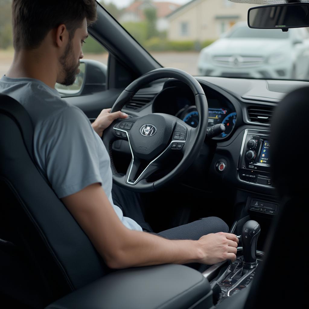 Laptop Connected to Car