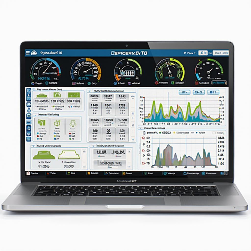 Laptop OBD2 Software Interface Display