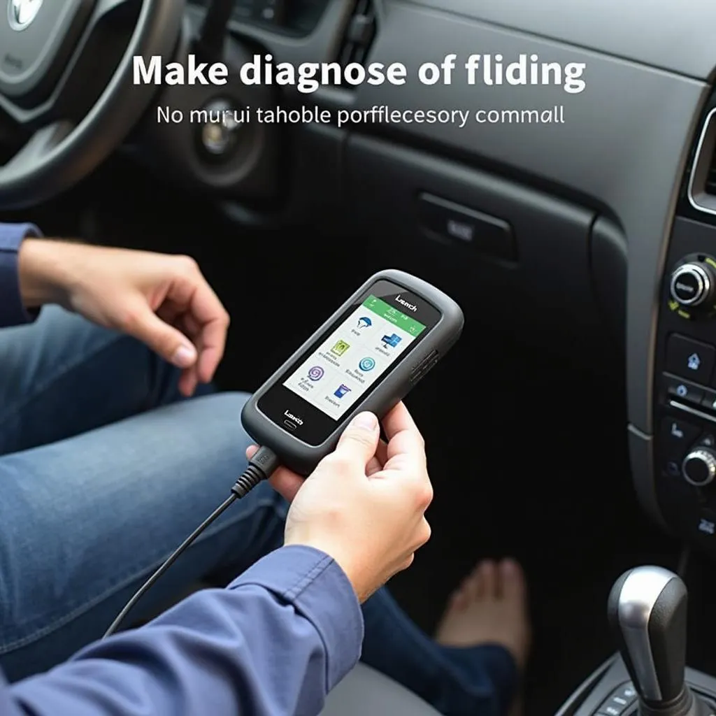 Launch CReader V+ OBD2 Scanner in Use