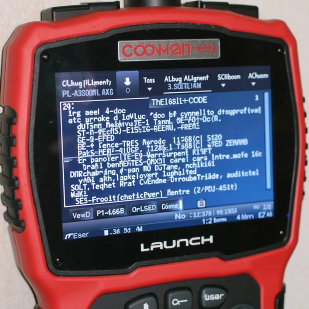 Launch X431 Creader 3001 Display Showing Diagnostic Codes