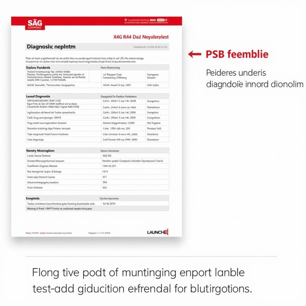 Launch X431 OBD2 Diagnostic Report