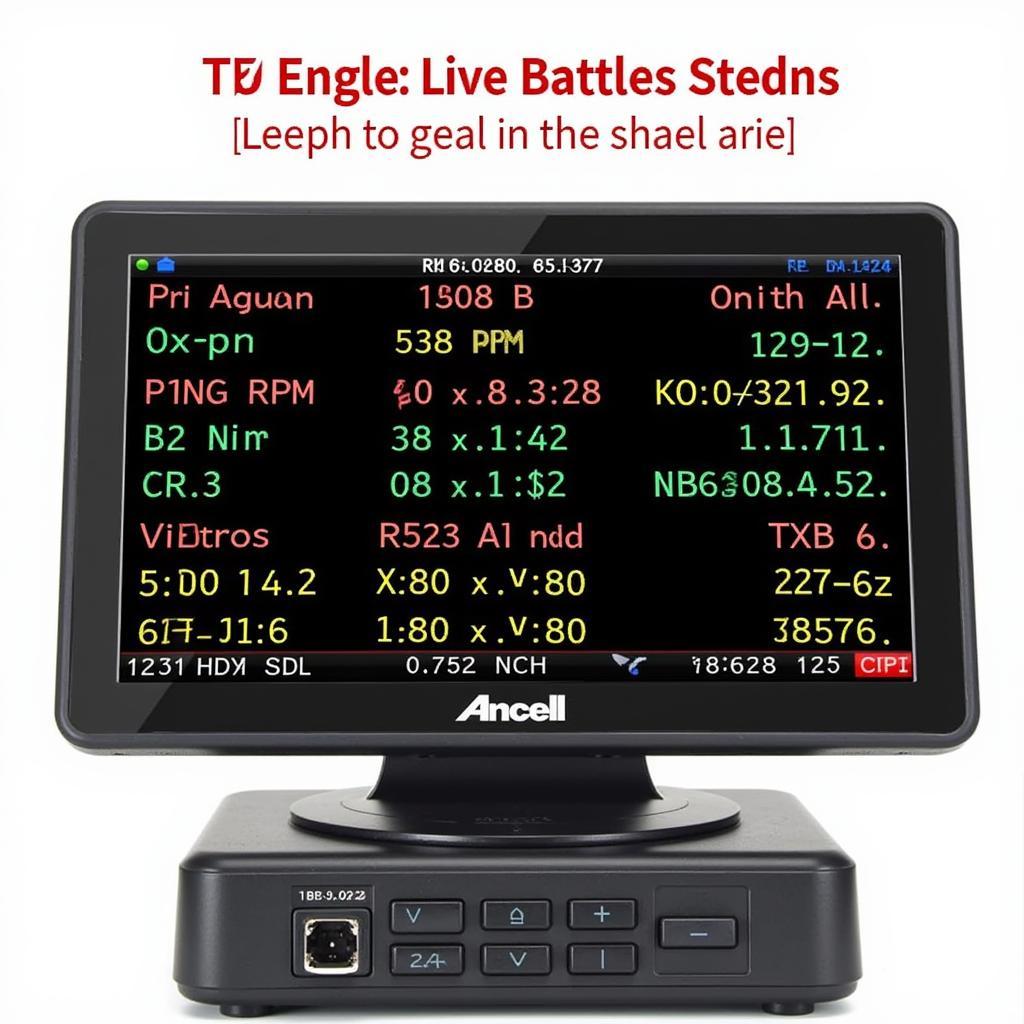 Live Data on Ancel Scanner