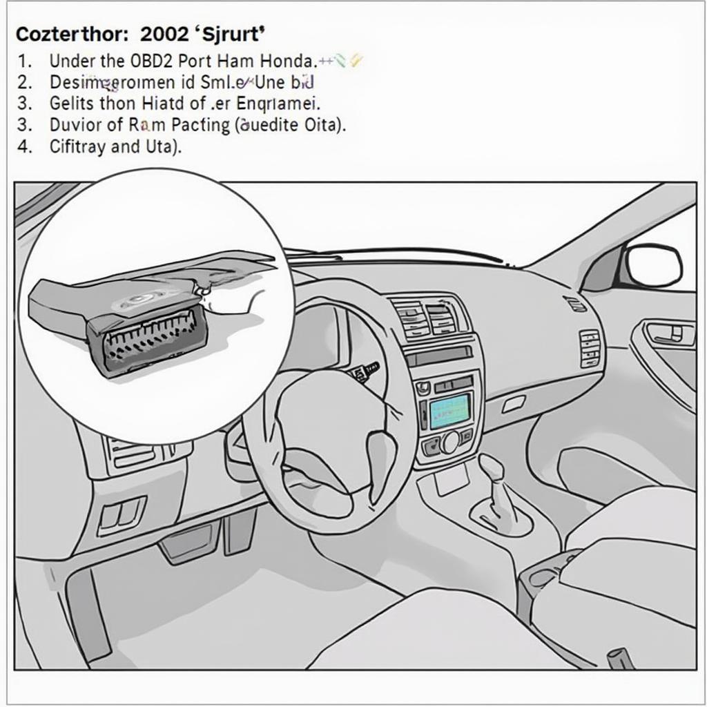 Locating the OBD2 Port in a 2002 Honda