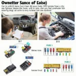 Locating the OBD2 fuse block in a car