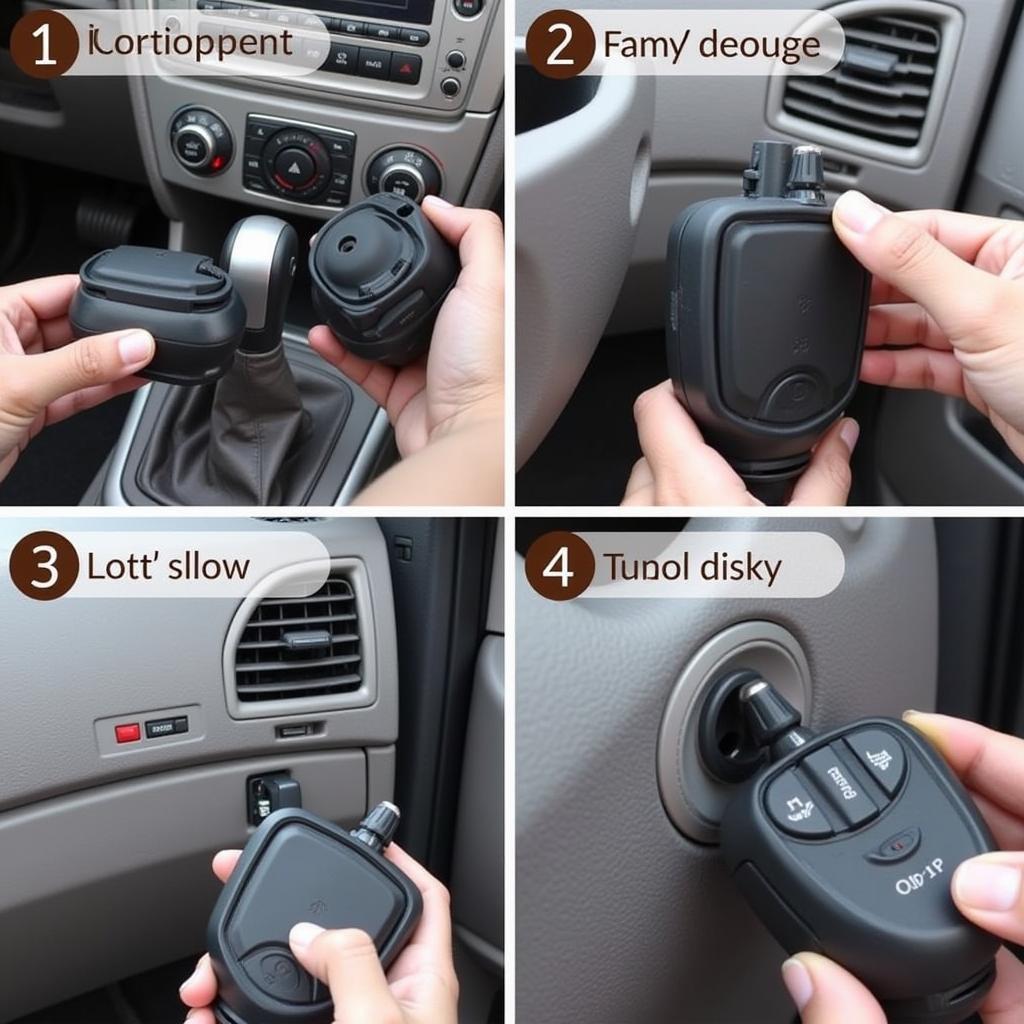 Locating the OBD2 port under a car's dashboard.